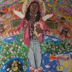 Erlin Geffrard - Weezy, 2012 - 78.5'' x 65'' x 2.75'' - mixed media on canvas